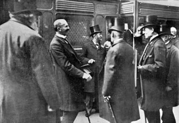 Der Empfang von Lord Milner, Illustration aus The King, 1. Juni 1901